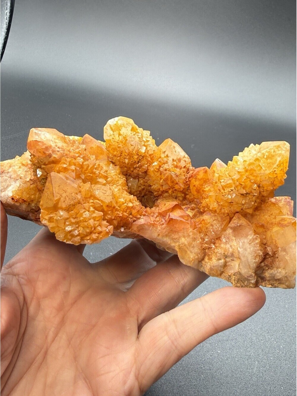 Sunshine Spirit Quartz Crystal Cluster Africa Goethite (469g) Natural Specimen